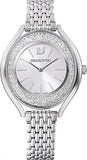  Shop Authentic Swarovski Crystalline Aura Silver Dial Silver Steel Strap Watch for Women - 5519462 - Luxxuri