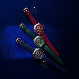  Shop Authentic Swarovski Octea Lux Chrono Emerald Green Dial Green Leather Strap Watch for Women - 5452498 - Luxxuri