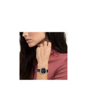  Shop Authentic Swarovski Crystal Frost Black Dial Black Leather Strap Watch for Women - 5484058 - Luxxuri