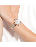 Shop Authentic Swarovski Crystalline Aura Silver Dial Rose Gold Steel Strap Watch for Women - 5519459 - Luxxuri