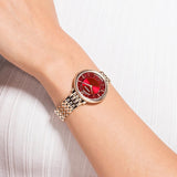  Shop Authentic Swarovski Crystalline Chic Red Dial Rose Gold Steel Strap Watch for Women - 5547608 - Luxxuri