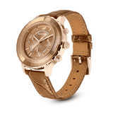  Shop Authentic Swarovski Octea Lux Chrono Brown Gold Dial Brown Leather Strap Watch for Women - 5632260 - Luxxuri