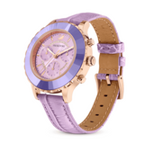  Shop Authentic Swarovski Octea Lux Chrono Purple Dial Purple Leather Strap Watch for Women - 5632263 - Luxxuri
