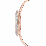  Shop Authentic Swarovski Crystal Rose Silver Dial Rose Gold Steel Strap Watch for Women - 5484073 - Luxxuri