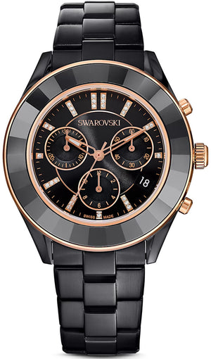  Shop Authentic Swarovski Octea Lux Sport Black Dial Black Steel Strap Unisex Watch - 5610472 - Luxxuri
