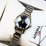 Shop Authentic Tissot T Wave Black Dial Two Tone Steel Strap Watch For Women - T023.210.11.056.00 - Luxxuri