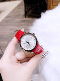  Shop Authentic Tissot Couturier Lady Silver Dial Red Leather Strap Watch for Women - T035.210.16.031.01 - Luxxuri