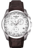  Shop Authentic Tissot Couturier Chronograph White Dial Brown Leather Strap Watch For Men - T035.617.16.031.00 - Luxxuri