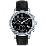  Shop Authentic Tissot Dressport Diamonds Black Dial Black Leather Strap Watch for Women - T050.217.16.057.01 - Luxxuri