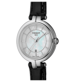  Shop Authentic Tissot T Lady Flamingo Mother of Pearl White Dial Black Leather Strap Watch for Women - T094.210.16.111.00 - Luxxuri