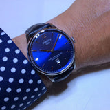  Shop Authentic Tissot Chemin Des Tourelles Powermatic 80 Blue Dial Blue Leather Strap Watch for Men - T099.407.16.047.00 - Luxxuri