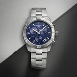  Shop Authentic Tissot PR 100 Sport Quartz Chronograph Blue Dial Silver Steel Strap Watch For Men - T101.617.11.041.00 - Luxxuri