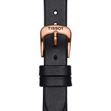  Shop Authentic Tissot T Wave Diamond Mother of Pearl Dial Black Leather Strap Watch For Women - T112.210.36.111.00 - Luxxuri
