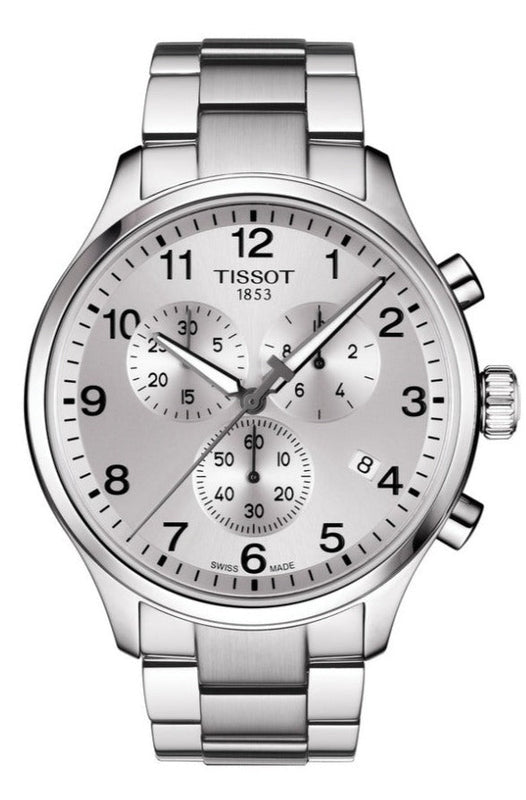  Shop Authentic Tissot Chrono XL Classic Silver Dial Silver Steel Strap Watch For Men - T116.617.11.037.00 - Luxxuri
