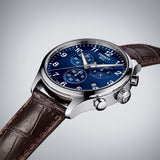  Shop Authentic Tissot Chrono XL Classic Blue Dial Brown Leather Strap Watch For Men - T116.617.16.047.00 - Luxxuri