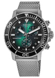  Shop Authentic Tissot Seastar 1000 Chronograph Green Dial Silver Mesh Bracelet Watch For Men - T120.417.11.091.00 - Luxxuri