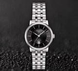  Shop Authentic Tissot T Classic Carson Premium Automatic Lady Black Dial Silver Steel Strap Watch for Women - T122.207.11.051.00 - Luxxuri