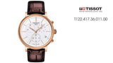  Shop Authentic Tissot Carson Premium Chronograph White Dial Brown Leather Strap Watch For Men - T122.417.36.011.00 - Luxxuri