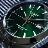  Shop Authentic Tissot Gentleman Powermatic 80 Silicium Green Dial Silver Steel Strap Watch For Men - T127.407.11.091.01 - Luxxuri