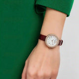  Shop Authentic Emporio Armani Rosa Two Hand White Dial Red Leather Strap Watch For Women - AR11357 - Luxxuri