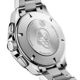  Shop Authentic Tag Heuer Aquaracer Automatic Chronograph Black Dial Silver Steel Strap Watch for Men - CAY2110.BA0927 - Luxxuri