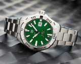  Shop Authentic Tag Heuer Aquaracer Calibre 5 Automatic Green Dial Silver Steel Strap Watch for Men - WAY2015.BA0927 - Luxxuri