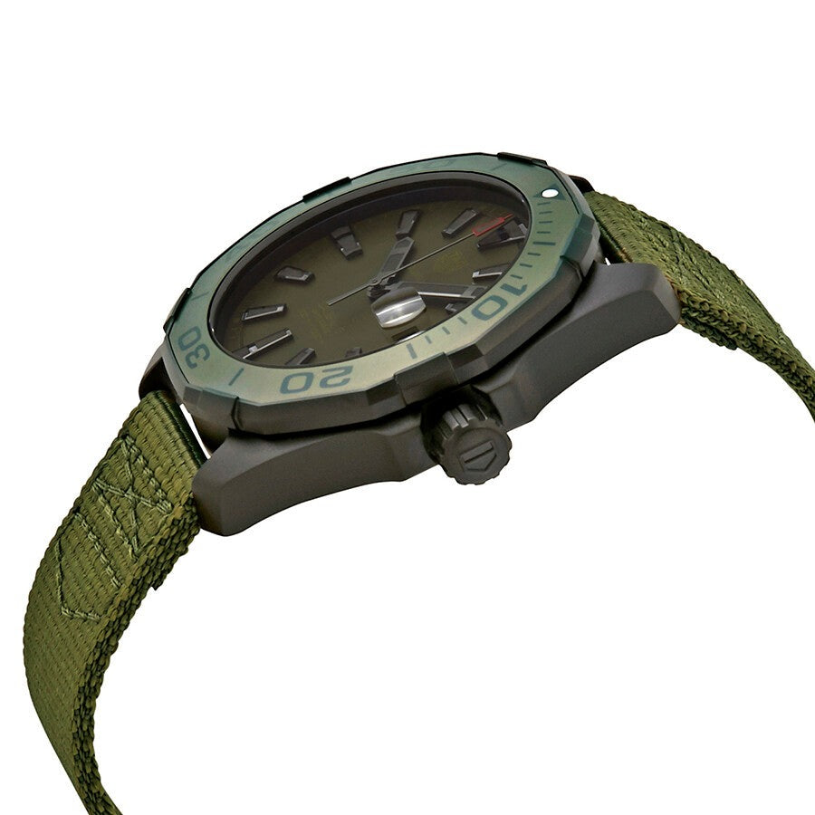  Shop Authentic Tag Heuer Aquaracer Automatic Green Dial Khakhi Green Nylon Strap Watch for Men - WAY208E.FC8222 - Luxxuri