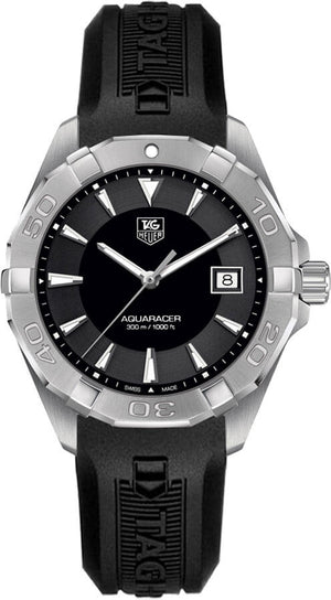  Shop Authentic Tag Heuer Aquaracer Quartz Black Dial Black Rubber Strap Watch for Men - WAY1110.FT8021 - Luxxuri
