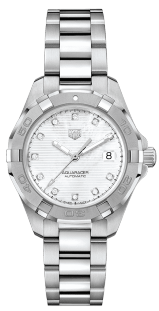 Shop Authentic Tag Heuer Aquaracer White Mother of Pearl Dial Watch for Women - WBD1314.BA0740 - Luxxuri