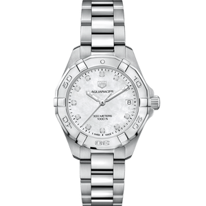  Shop Authentic Tag Heuer Aquaracer White Mother of Pearl Dial Watch for Women - WBD1314.BA0740 - Luxxuri