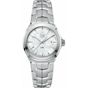  Shop Authentic Tag Heuer Link Quartz Mother of Pearl Dial Silver Steel Strap Watch for Women - WBC1310.BA0600 - Luxxuri