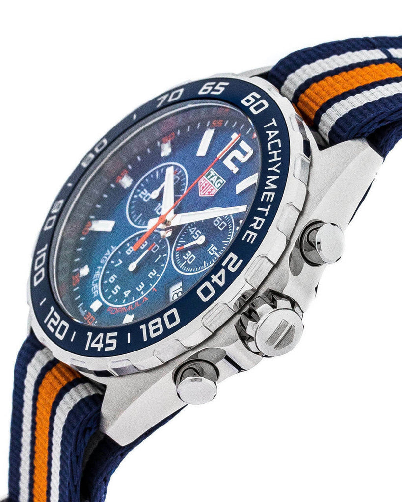  Shop Authentic Tag Heuer Formula 1 Quartz Chronograph Blue Dial Two Tone NATO Strap Watch for Men - CAZ1010.FC8196 - Luxxuri
