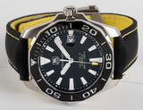  Shop Authentic Tag Heuer Aquaracer Calibre 5 Automatic Black Dial Black Nylon Strap Watch for Men - WAY211A.FC6362 - Luxxuri