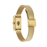  Shop Authentic Gucci G Frame Quartz Diamonds White Red Blue Dial Gold Mesh Bracelet Watch For Women - YA147511 - Luxxuri