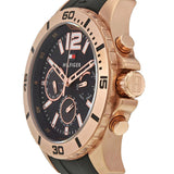  Shop Authentic Tommy Hilfiger Sport Multifunction Black Dial Black Rubber Strap Watch for Men - 1791145 - Luxxuri