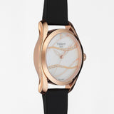  Shop Authentic Tissot T Wave Diamond Mother of Pearl Dial Black Leather Strap Watch For Women - T112.210.36.111.00 - Luxxuri