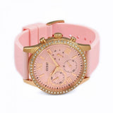  Shop Authentic Guess Solar Rose Gold Dial Pink Rubber Strap Watch For Women - W1135L2 - Luxxuri