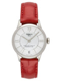  Shop Authentic Tissot Chemin Des Tourelles Powermatic 80 Mother of Pearl White Dial Red Leather Strap Watch For Women - T099.207.16.118.00 - Luxxuri