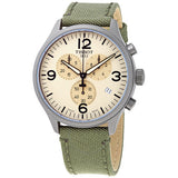  Shop Authentic Tissot T Sport Chrono XL Beige Dial Green Nylon Strap Watch for Men - T116.617.37.267.00 - Luxxuri