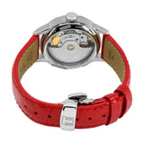  Shop Authentic Tissot Chemin Des Tourelles Powermatic 80 Mother of Pearl White Dial Red Leather Strap Watch For Women - T099.207.16.118.00 - Luxxuri