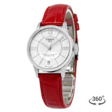  Shop Authentic Tissot Chemin Des Tourelles Powermatic 80 Mother of Pearl White Dial Red Leather Strap Watch For Women - T099.207.16.118.00 - Luxxuri