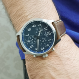  Shop Authentic Tissot Chrono XL Vintage Blue Dial Brown Leather Strap Watch For Men - T116.617.16.042.00 - Luxxuri