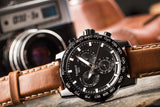  Shop Authentic Tissot Supersport Chrono Black Dial Brown Leather Strap Watch for Men - T125.617.36.051.01 - Luxxuri