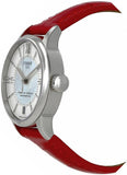  Shop Authentic Tissot Chemin Des Tourelles Powermatic 80 Mother of Pearl White Dial Red Leather Strap Watch For Women - T099.207.16.118.00 - Luxxuri
