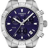  Shop Authentic Tissot PR 100 Sport Quartz Chronograph Blue Dial Silver Steel Strap Watch For Men - T101.617.11.041.00 - Luxxuri