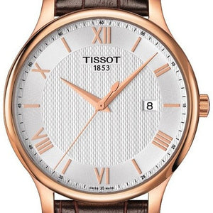  Shop Authentic Tissot T Classic Tradition Silver Dial Brown Leather Strap Watch For Men - T063.610.36.038.00 - Luxxuri