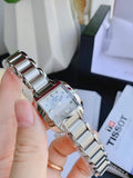  Shop Authentic Tissot T Wave Diamonds Mother of Pearl Dial Silver Steel Strap Watch for Women - T02.1.285.74 - Luxxuri