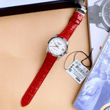  Shop Authentic Tissot Couturier Lady Silver Dial Red Leather Strap Watch for Women - T035.210.16.031.01 - Luxxuri