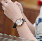  Shop Authentic Tissot T Wave Diamond Mother of Pearl Dial Black Leather Strap Watch For Women - T112.210.36.111.00 - Luxxuri