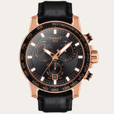  Shop Authentic Tissot Supersport Chrono Black Dial Black Leather Strap Watch for Men - T125.617.36.051.00 - Luxxuri
